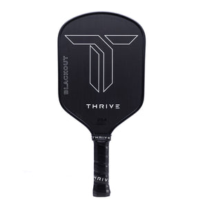 Thrive Blackout 16mm (POWER SERIES) Pickleball Paddle - Includes head cover, lead weights, key chain, and weight card