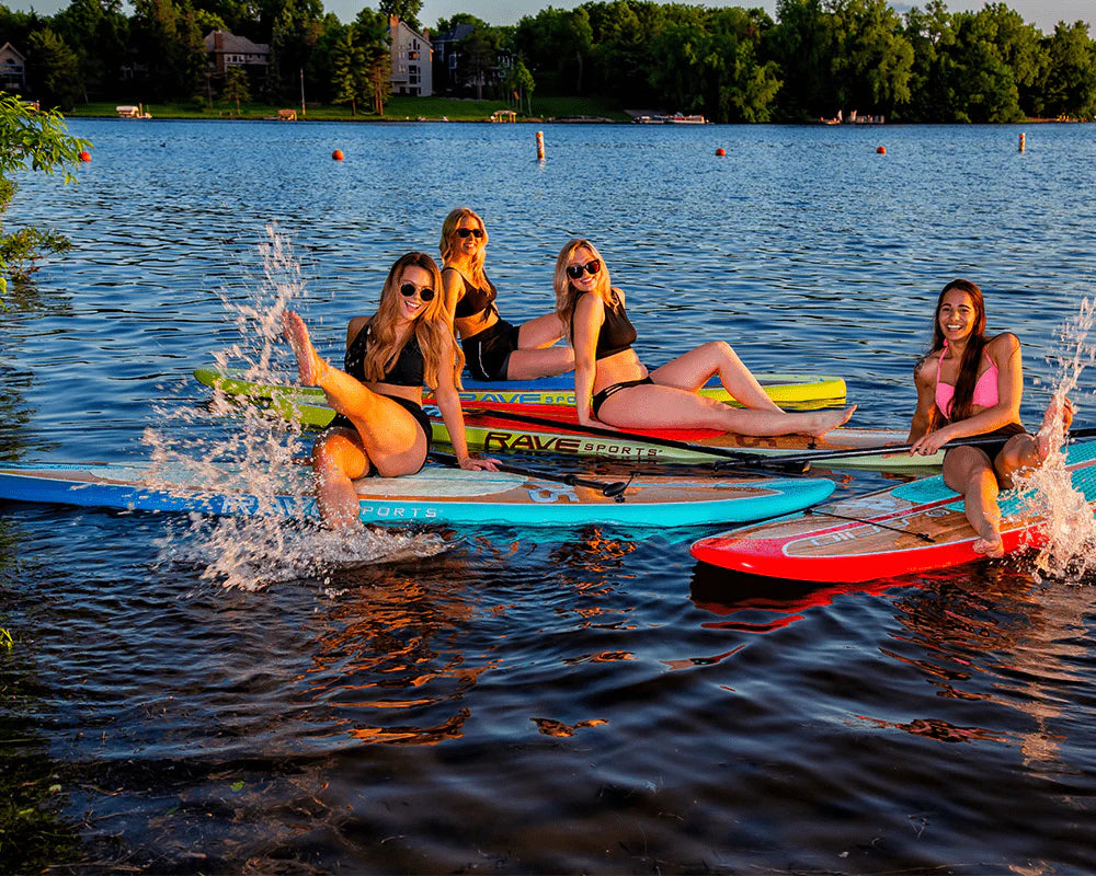 Rave Sports Sunburst Sunset Orange Shoreline Stand-Up Paddle Board