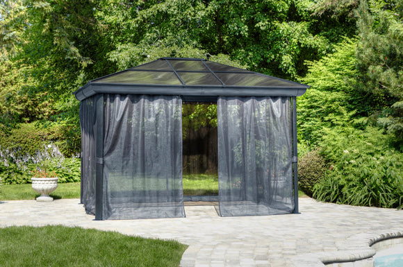 Gazebo Penguin Venus 10′ x 14' with Metal Roof /Gray