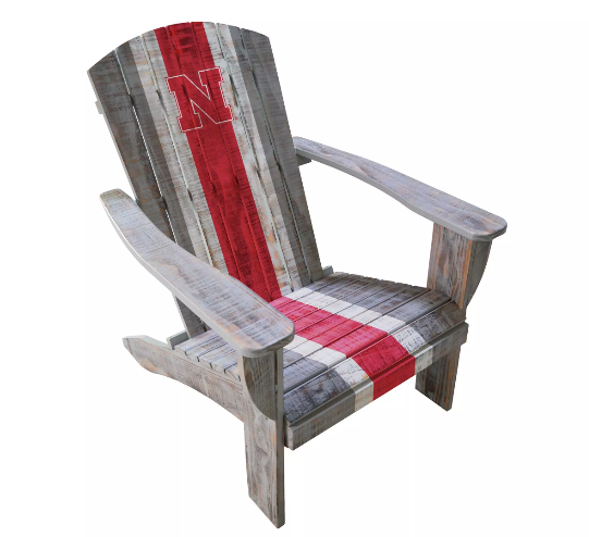 Imperial University Of Nebraska Wood Adirondack Chair