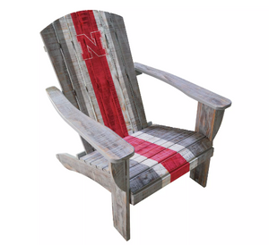 Imperial University Of Nebraska Wood Adirondack Chair