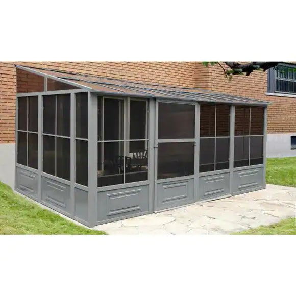 Gazebo Penguin Florence Add a Room 10′ x 16′ with Metal Roof /Gray