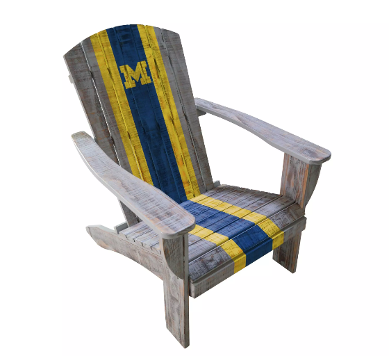 Imperial University Of Michigan Wood Adirondack Chair