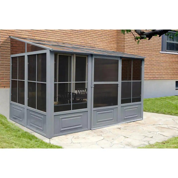 Gazebo Penguin Florence Add a Room 8′ x 12′ with Metal Roof /Gray