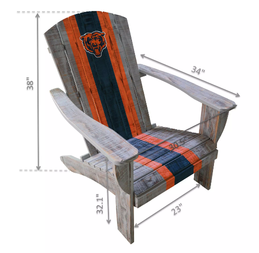 Imperial Chicago Bears Wood Adirondack Chair