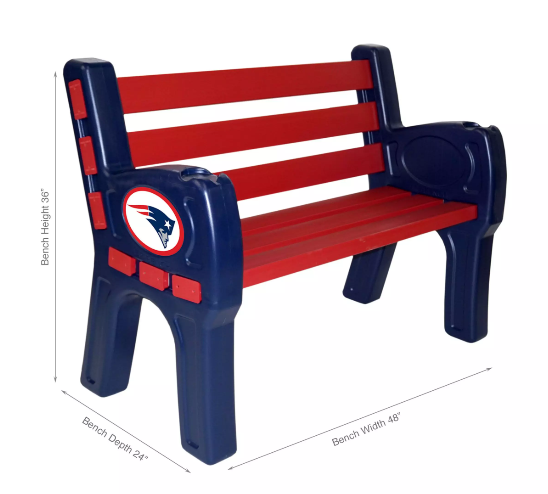 Imperial New England Patriots Park Bench