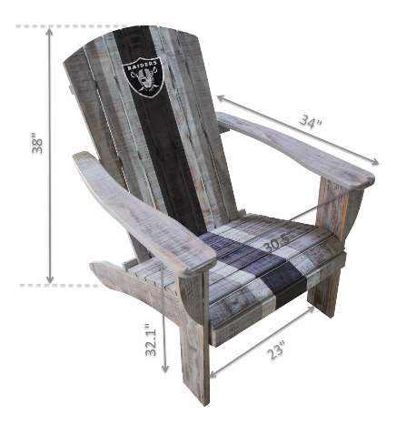 Imperial Las Vegas Raiders Wood Adirondack Chair