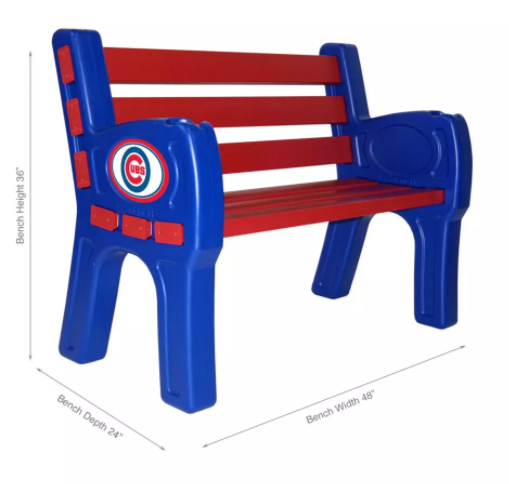 Imperial Chicago Cubs Park Bench