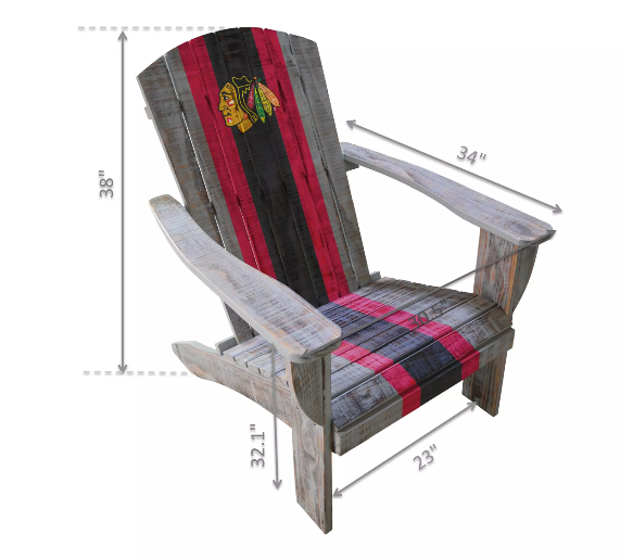 Imperial Chicago Blackhawks Wood Adirondack Chair