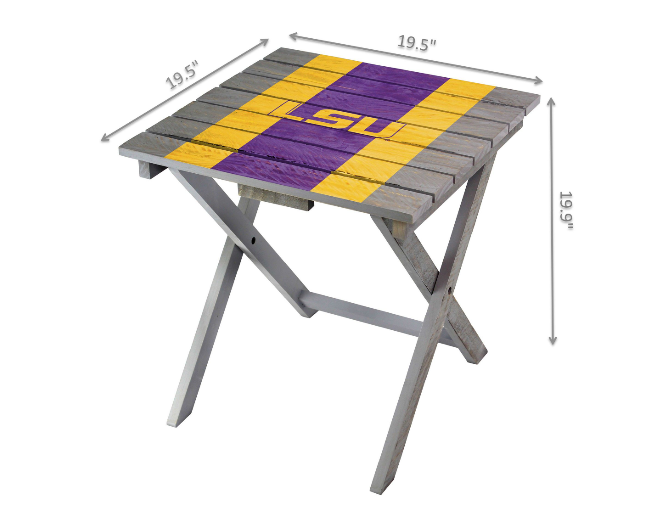 Imperial Louisiana State University Folding Adirondack Table