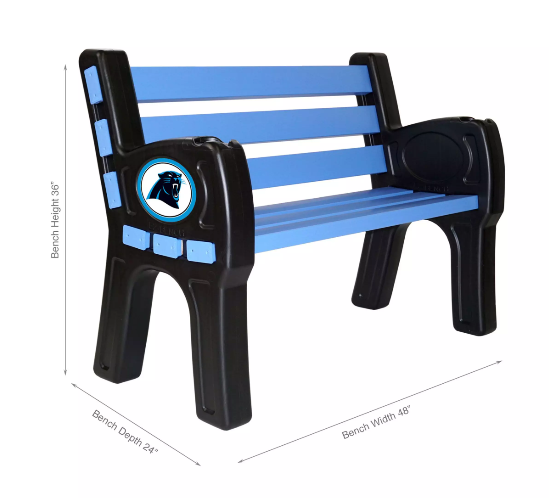 Imperial Carolina Panthers Park Bench