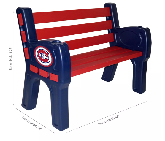 Imperial Montreal Canadiens Park Bench