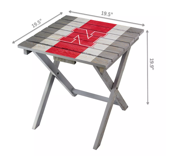 Imperial University of Nebraska Folding Adirondack Table