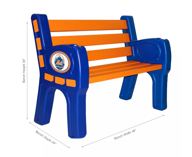 Imperial New York Mets Park Bench