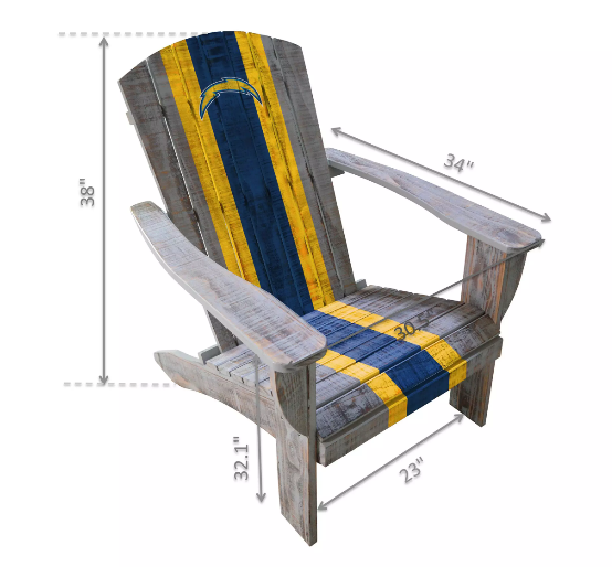 Imperial Los Angeles Chargers Wood Adirondack Chair