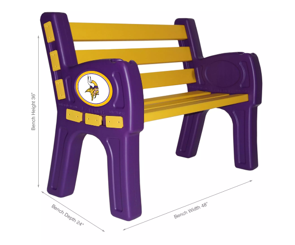 Imperial Minnesota Vikings Park Bench