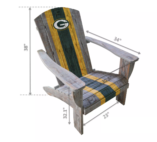 Imperial Green Bay Packers Wood Adirondack Chair