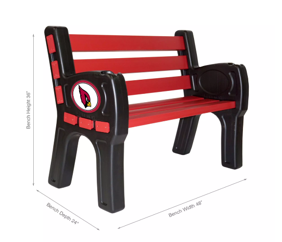 Imperial Arizona Cardinals Park Bench