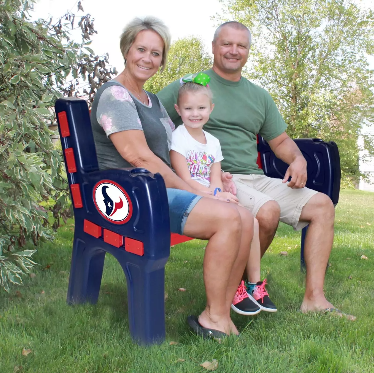 Imperial Houston Texans Park Bench