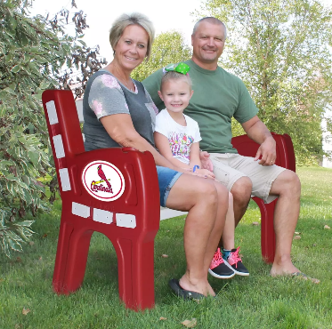 Imperial St. Louis Cardinals Park Bench