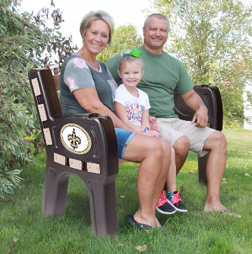 Imperial New Orleans Saints Park Bench