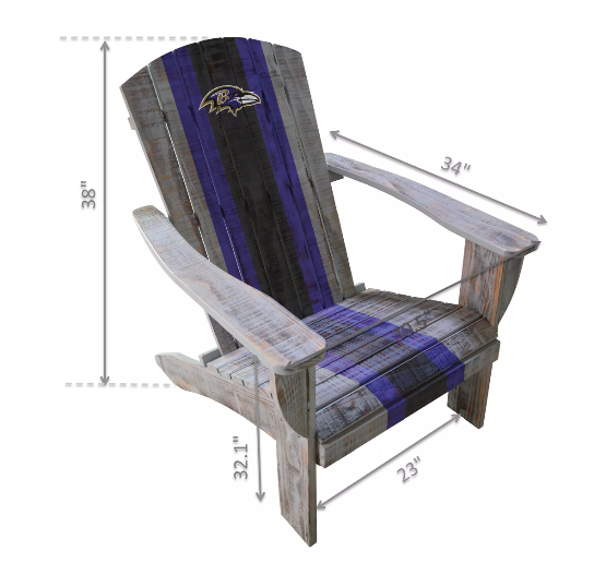 Imperial Baltimore Ravens Wood Adirondack Chair