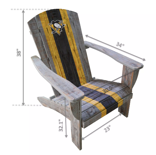 Imperial Pittsburgh Penguins Wood Adirondack Chair