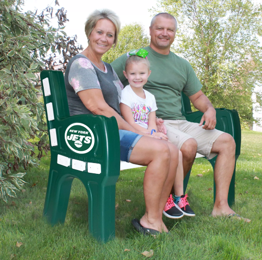 Imperial New York Jets Park Bench