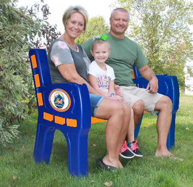 Imperial New York Mets Park Bench