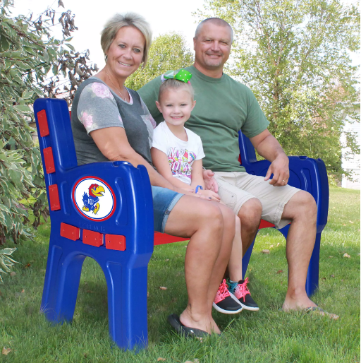 Imperial University Of Kansas Park Bench