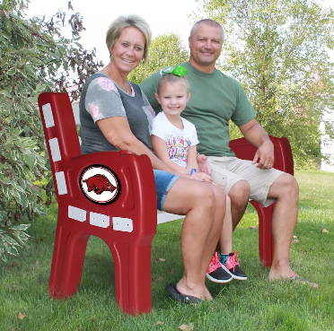 Imperial University Of Arkansas Park Bench