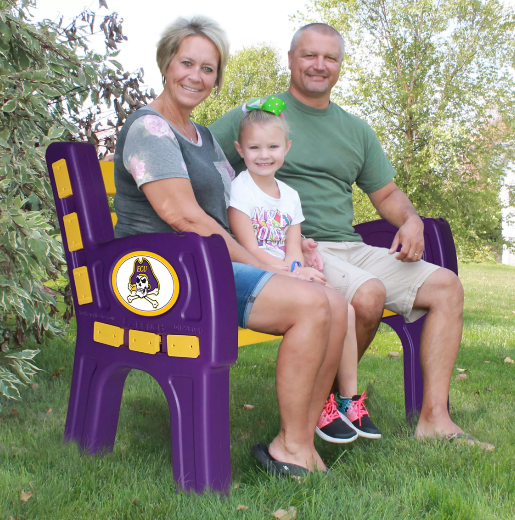 Imperial East Carolina University Park Bench