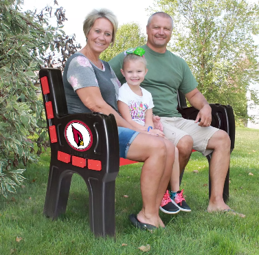 Imperial Arizona Cardinals Park Bench