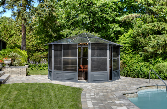 Gazebo Penguin Florence Solarium 12' x 12' Gray