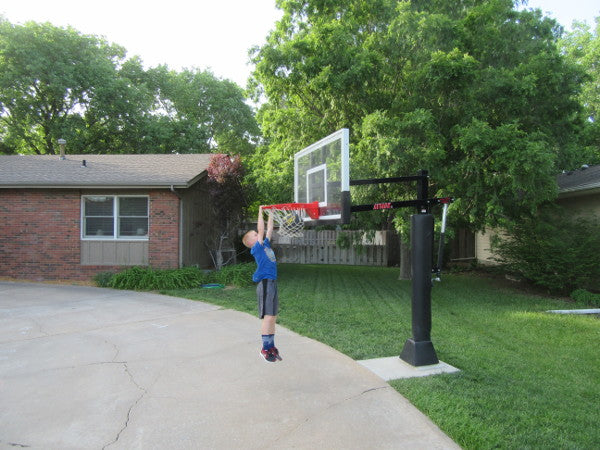 First Team Attack In Ground Adjustable Basketball Goal