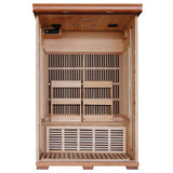 HeatWave Yukon 2-Person Cedar Deluxe Infrared Sauna with 6 Carbon Heaters