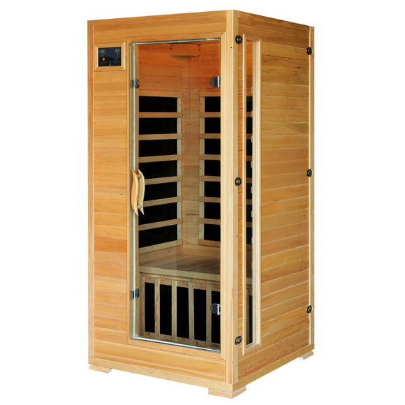 HeatWave Buena Vista 1-2 Person Hemlock Infrared Sauna with 4 Carbon Heaters