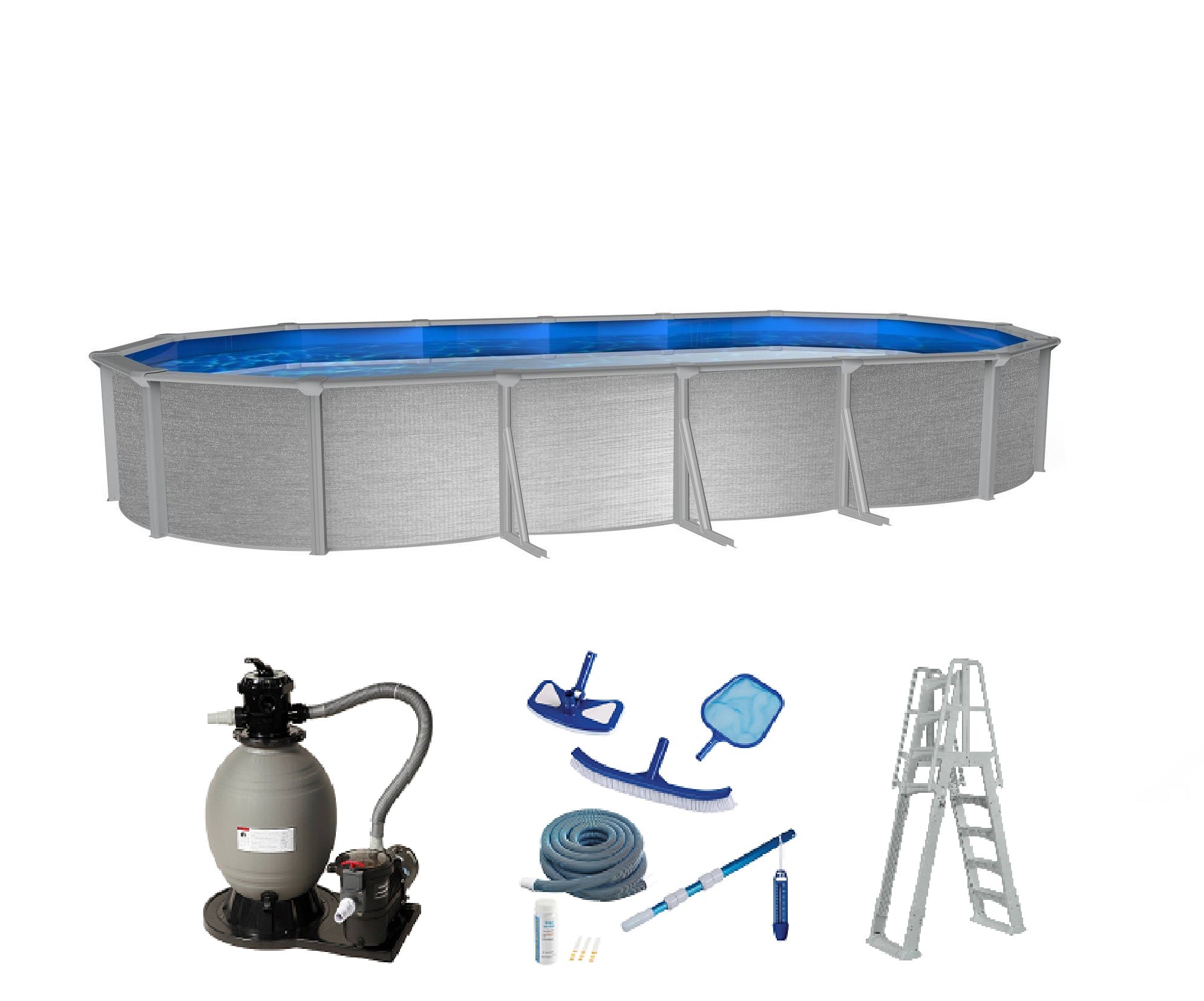 Blue Wave MONTAUK 12' x 24' Above Ground Oval Pool - Package