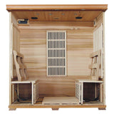 HeatWave Klondike 4-Person Cedar Infrared Sauna with Chromotherapy Lighting