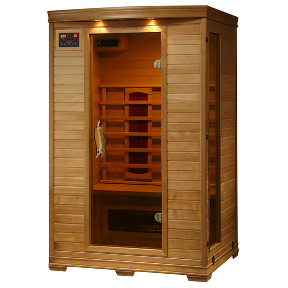 HeatWave Coronado 2-Person Hemlock Deluxe Infrared Sauna with 5 Ceramic Heaters