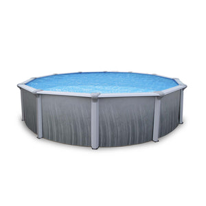 Blue Wave 27' Martinique 52" Round Steel Wall Above Ground Pool w/ 7-in Top Rail