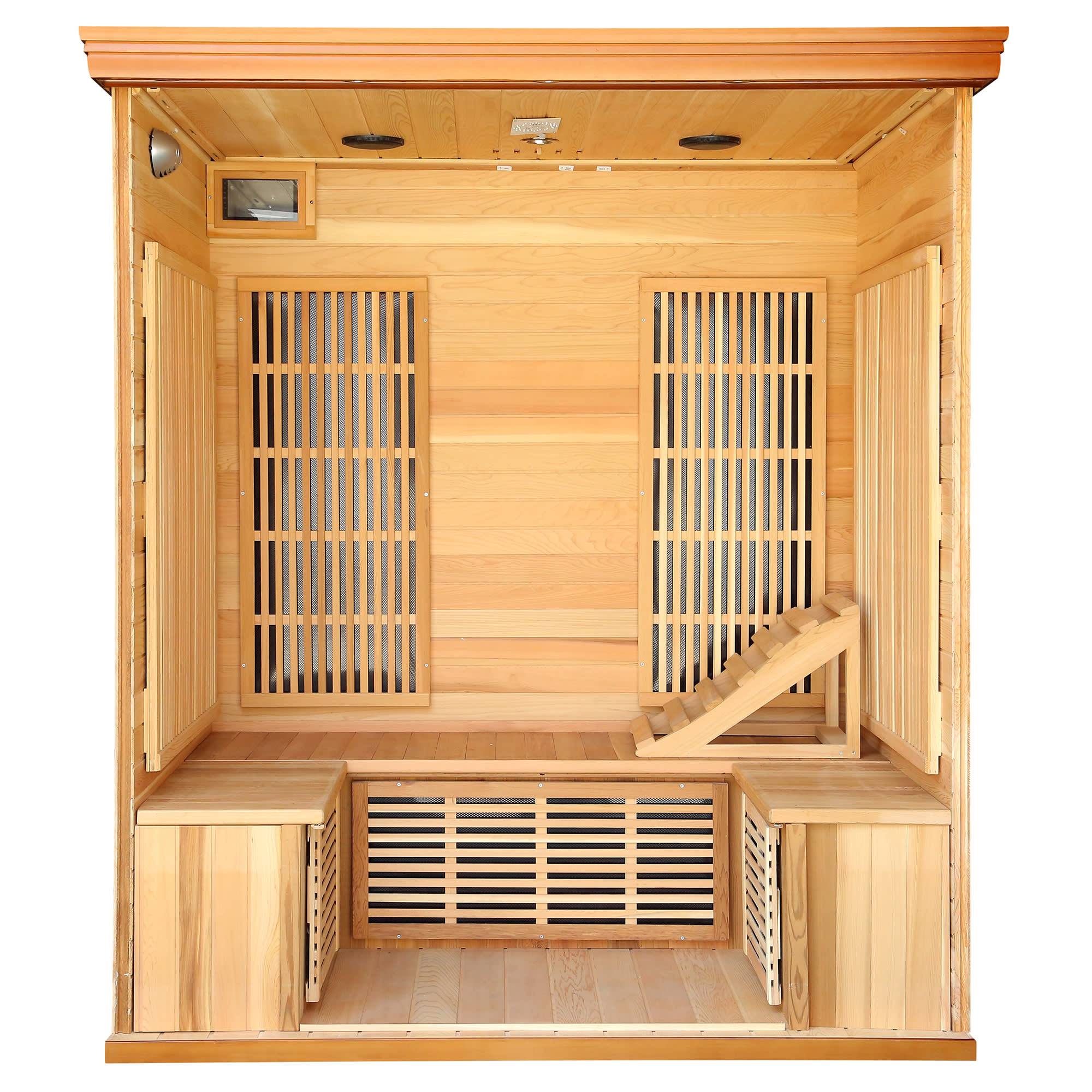 HeatWave Cedar Elite 3-4 Person Premium Sauna with  9 Carbon Heaters