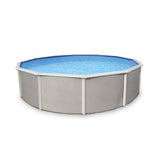 Blue Wave 27' Belize 52" Round Steel Wall Above Ground Pool w/ 6-in Top Rail