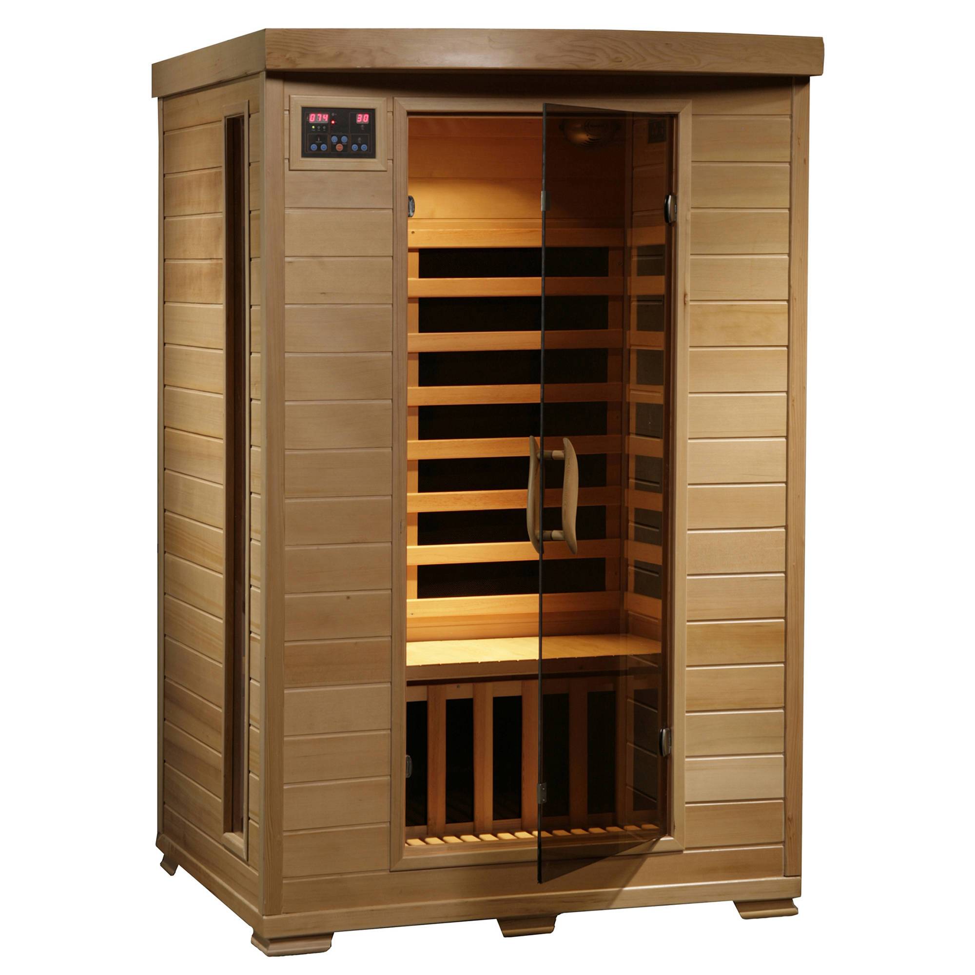 HeatWave Coronado 2-Person Hemlock Deluxe Infrared Sauna with 6 Carbon Heaters