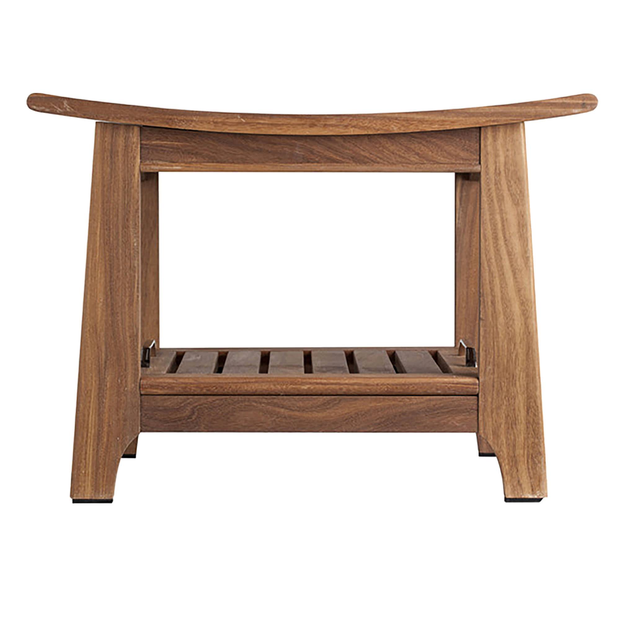 HeatWave Teak Shower & Sauna Bench with Storage