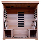 HeatWave Monticello 4-Person Hemlock Infrared Sauna with 9 Carbon Heaters