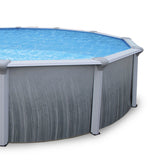 Blue Wave 27' Martinique 52" Round Steel Wall Above Ground Pool w/ 7-in Top Rail