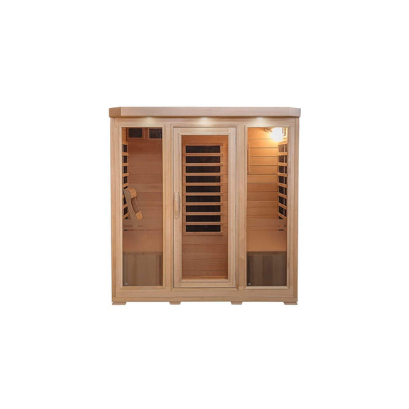 HeatWave Sonoma 4-Person Hemlock Infrared Sauna with 9 Carbon Heaters