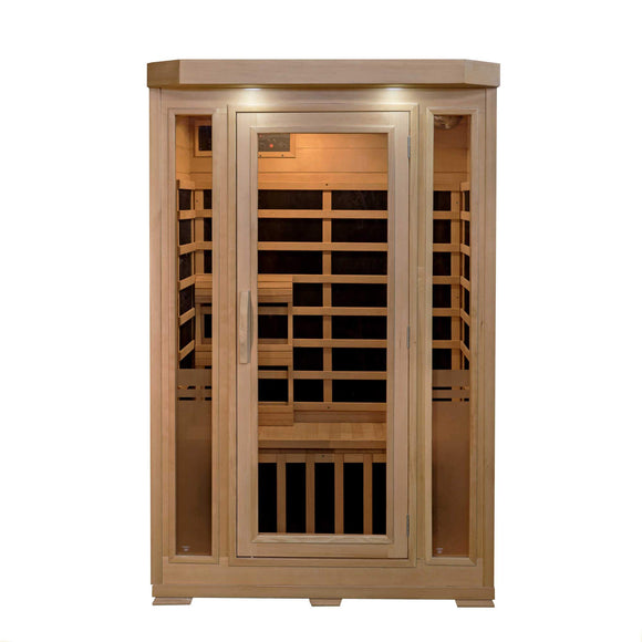 HeatWave Sonoma 2-Person Hemlock Infrared Sauna with 6 Carbon Heaters