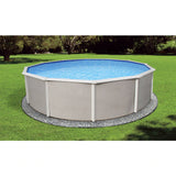 Blue Wave 24' Belize 52" Round Steel Wall Above Ground Pool w/ 6-in Top Rail